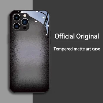Case For iPhone 14 13 12 11 Pro Max XS MAX XR Meno grūdintas Matinis stiklas Mados kūrybiškumo Modelis Apsaugos plono Dangtis